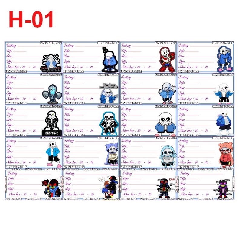 nhãn vở san underlate 20-100 nhãn khánh ai có decal dán