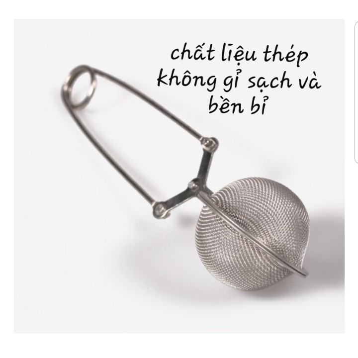 Kẹp lọc trà inox có tay cầm, không gỉ, không độc hại, dụng cụ lọc inox - HVL TEA