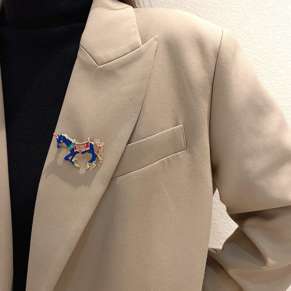Ghim Cài Áo Hình Kỳ Lân Bằng Hợp Kim Thiết Kế Đơn Giản Độc Đáo Thời Trang Cho Nữ