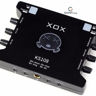 Sound card âm thanh XOX KS108 - thiết bị thu âm livestream hát karaoke cao cấp