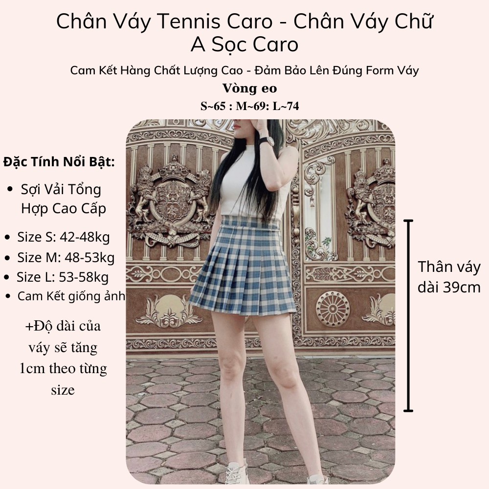 Chân váy Tennis Caro Lưng Cao Màu Xanh Hàng Loại 2 Freeship,Chân Váy Chữ A Kẻ Caro Xanh Thể Thao Xếp Ly Mới Nhất 2021 | BigBuy360 - bigbuy360.vn