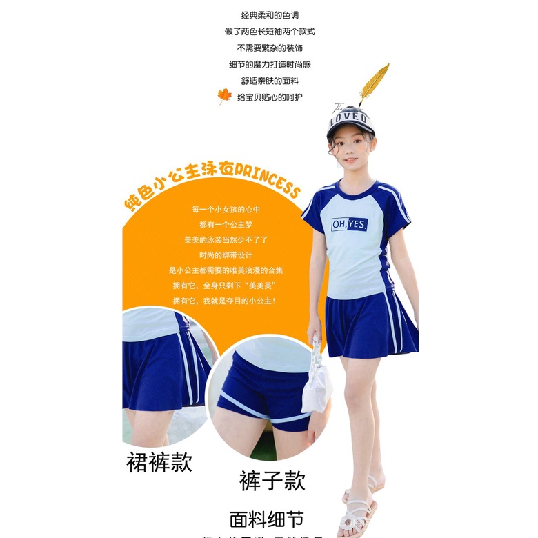 Bộ Đồ Bơi Tay Dài Chống Nắng Dành Cho Bé Gái 10-12 - 15 Tuổi | BigBuy360 - bigbuy360.vn