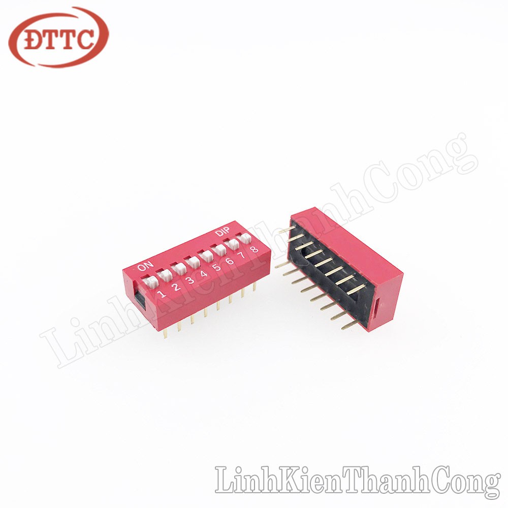 Công Tắc Bit 8P (8 Số) Màu Đỏ