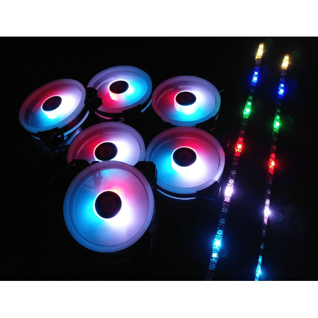 Bộ 6 FAN CASE 12CM LED RGB COOLMOON V3 - KÈM BỘ HUB VÀ REMOTE | BigBuy360 - bigbuy360.vn