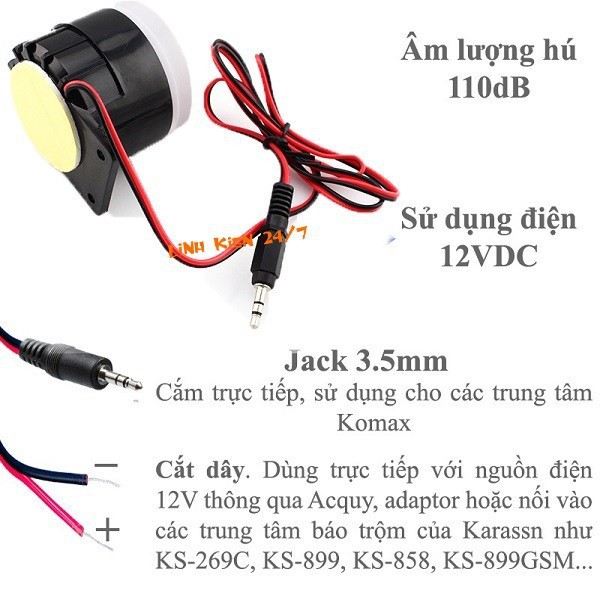 Còi Hú Báo Động 12V