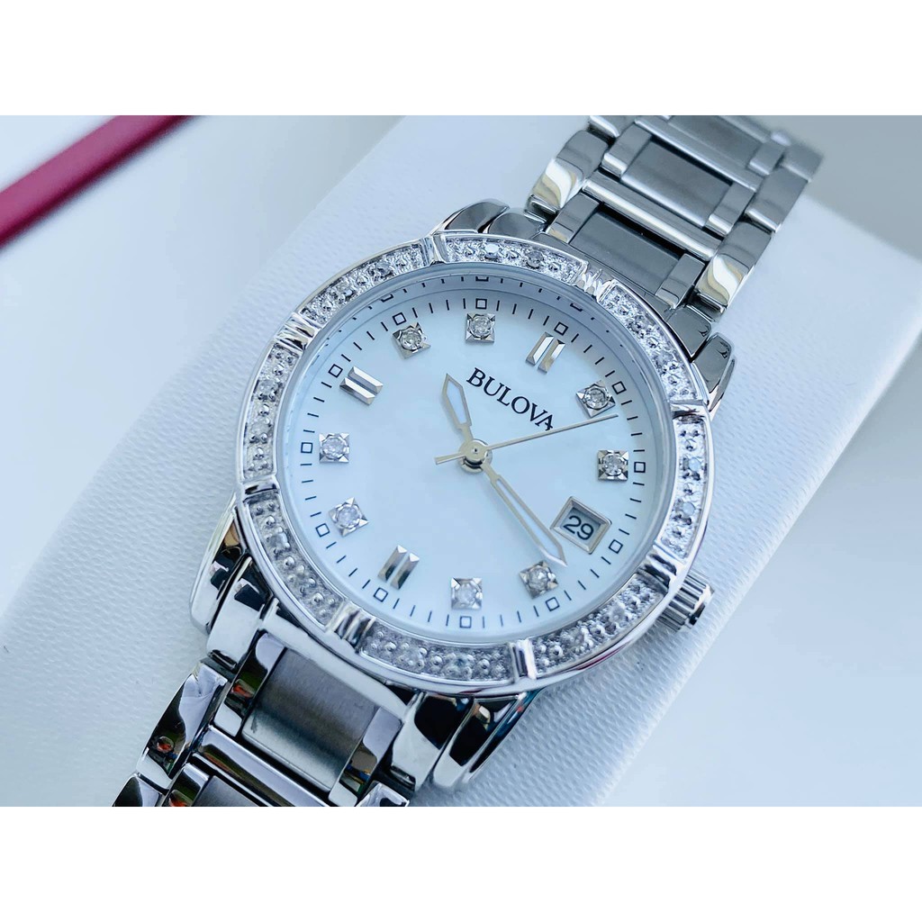 Đồng hồ nữ chính hãng Bulova 96R105 nhỏ xinh cho nàng tay tấm - Máy pin - Kính khoáng