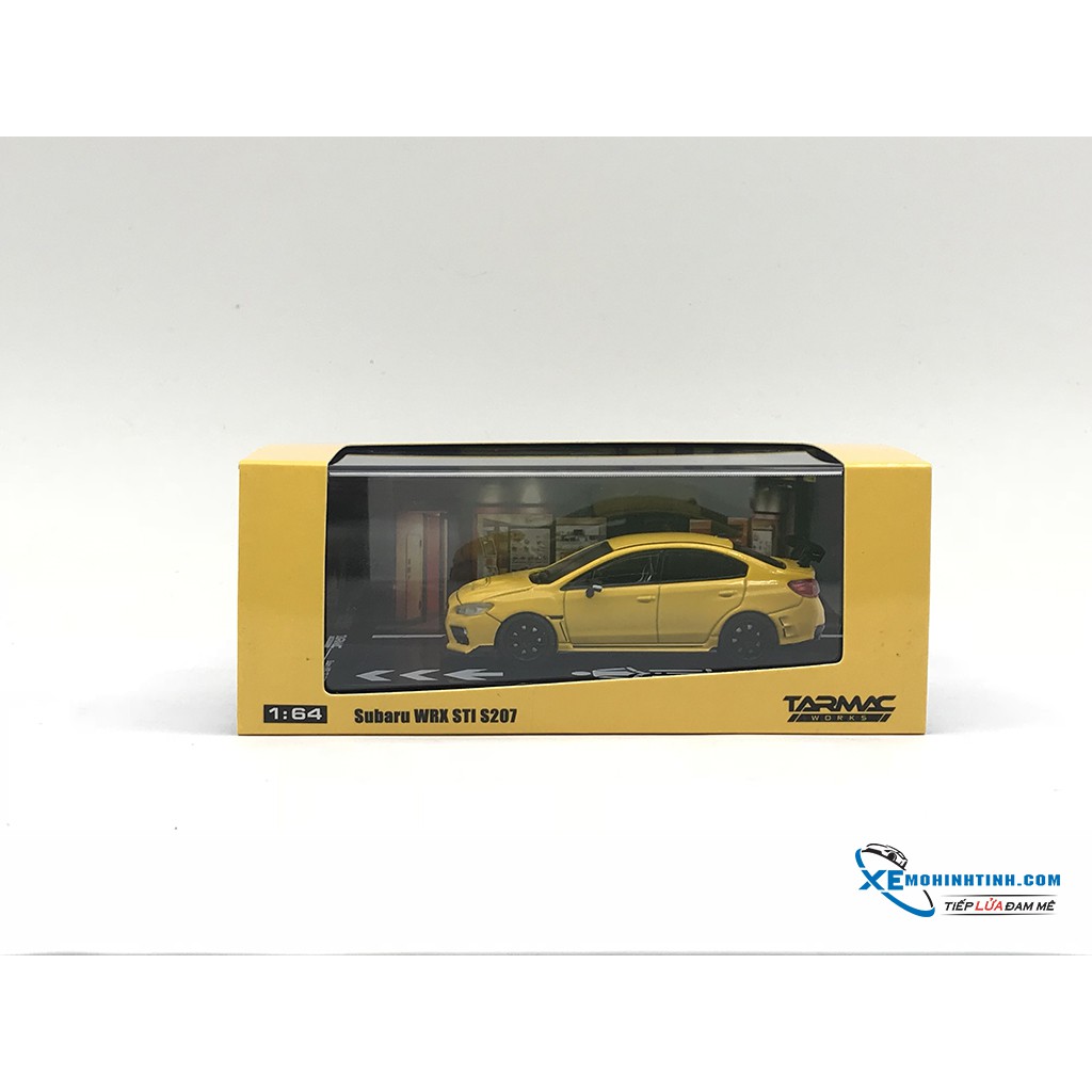 Xe Mô Hình Subaru WRX STi S207 1:64 Tarmac Works ( Vàng )