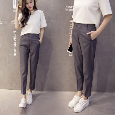 Quần âu công sở nữ cạp cao dáng dài vải mềm phong cách hàn - Quần tây lưng cao cấp vải 2 biên Mặc trung niên đi làm