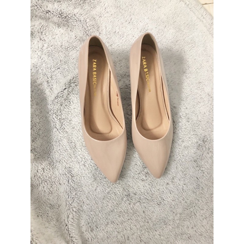 Thanh lý guốc nữ Zara Basic Hồng Nude size 39 (mới 98%)