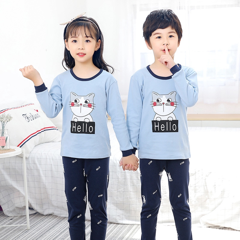 Bộ Đồ Ngủ Cotton Giữ Ấm Cho Bé Trai Từ 2-18 Tuổi