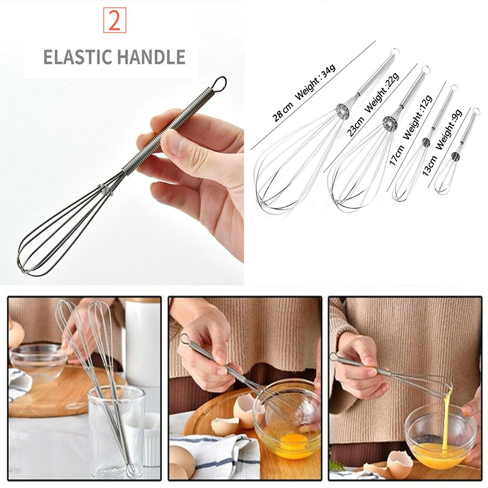 Dụng cụ đánh trứng bằng thép không gỉ cao cấp tiện dụng