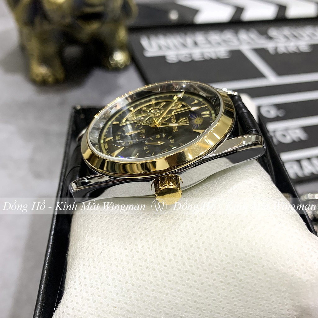 Đồng hồ cơ nam dây da cao cấp Tevise T795-1 full box, mặt kính sapphire chống xước, chống nước, bảo hành 03 năm | BigBuy360 - bigbuy360.vn