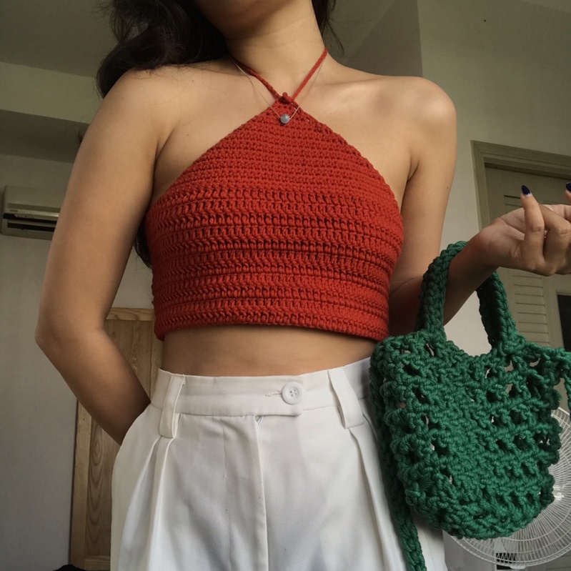Scarlet Top - áo len crochet handmade xinh xắn