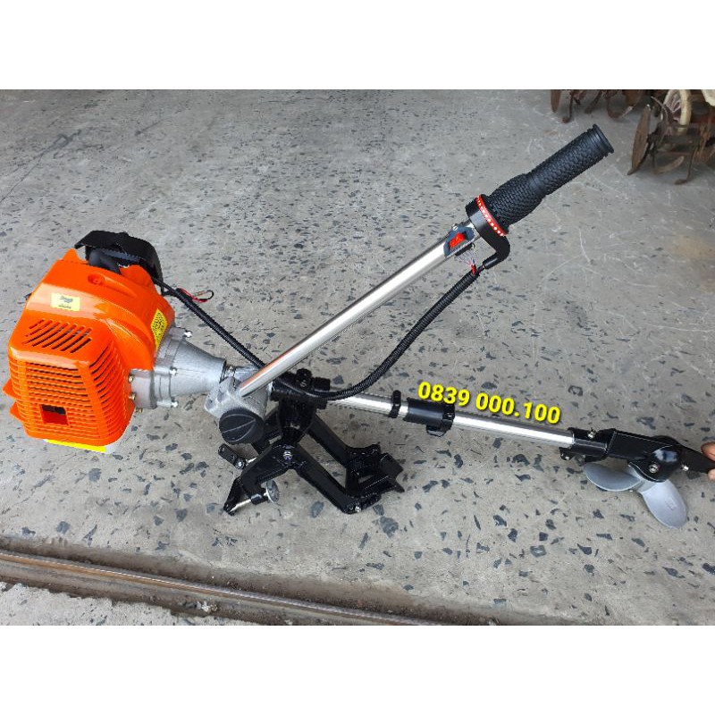 Máy chạy thuyền xuồng  52cc , Máy cắt cỏ chạy ghe xuồng. Động cơ chạy thuyền phao.Thuyền Hơi