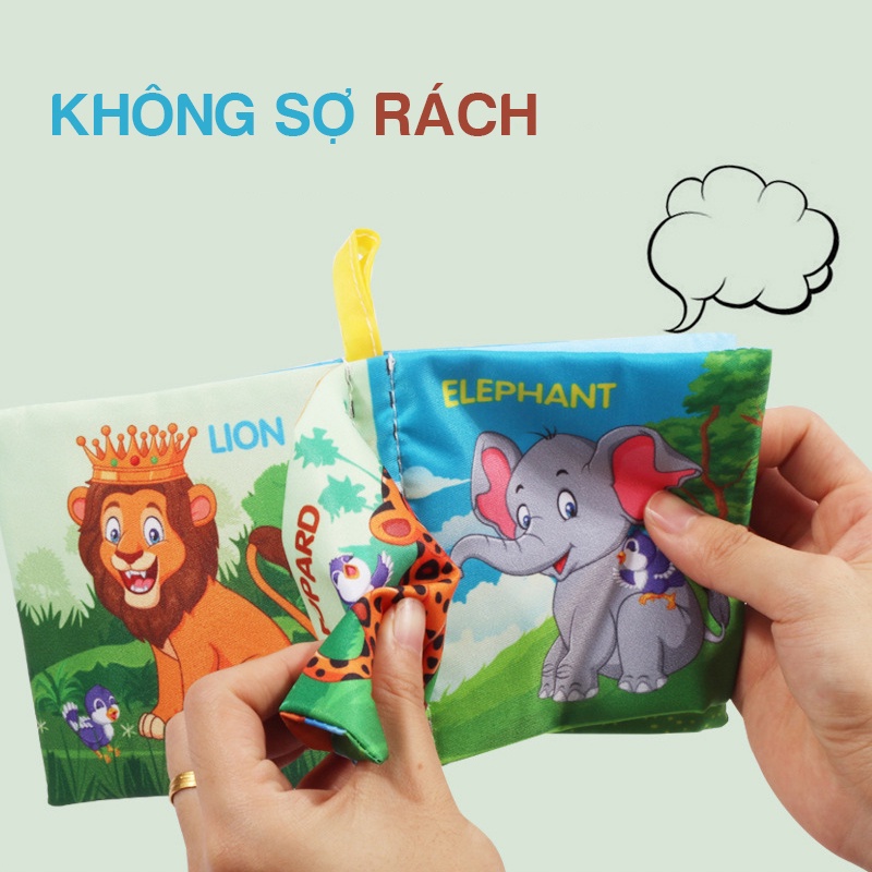 Sách vải cho bé tương tác với các chủ đề tiếng anh DCGD10 KIDS GARDEN