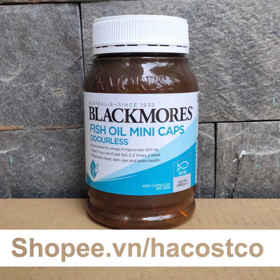 GIÁ CỰC SỐC Viên uống Blackmores Odourless Fish Oil 1000mg 400 viên Dầu Cá Không Mùi Mini Caps GIÁ CỰC SỐC