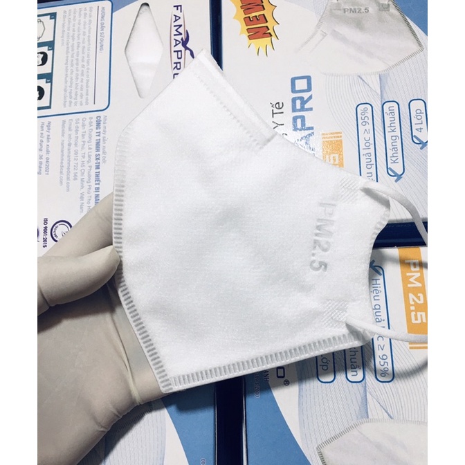 ✅ Hộp 10 khẩu trang y tế kháng khuẩn cao cấp PM , VN Famapro Nam chính hãng