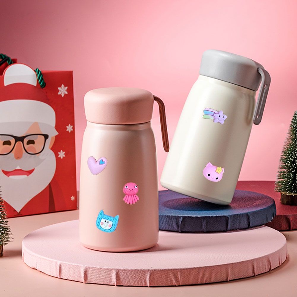 3D Cốc Nước Sticker Dễ Thương Phim Hoạt Hình Sticker Ba chiều Phụ Kiện DIY Điện Thoại Di Động Nhảy nhổm Dán Tủ Lạnh @ RUNA
