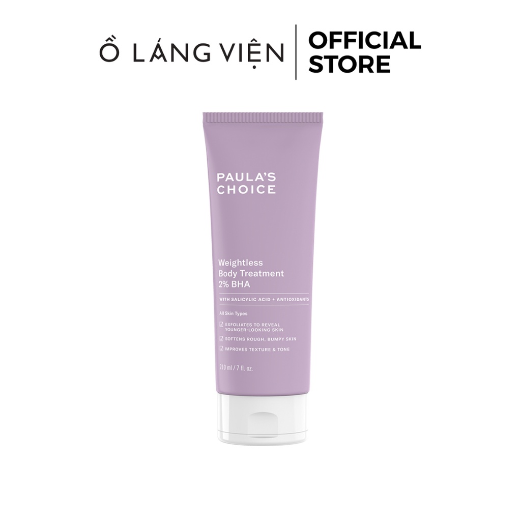 Kem dưỡng tẩy da chết toàn thân Paula's Choice Resist Weightless Body Treatment 2% Bha