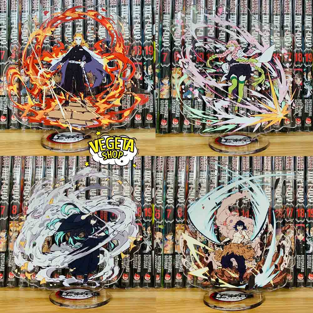 Mô Hình Tượng Standee Acrylic Mica 2 mặt - Thanh Gươm Diệt Quỷ - Kimetsu No Yaiba - Tanjiro Nezuko Akaza Rengoku Zenitsu