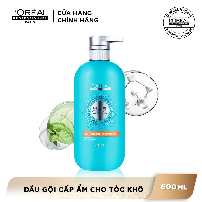 Dầu gội LOreal Professionnel chăm sóc cấp ẩm cho tóc khô Hair Spa 600ml