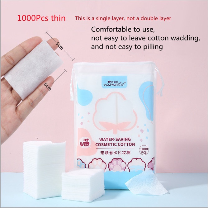 Set 1000 / 222/50 miếng bông Cotton tẩy trang làm sạch da hàng ngày