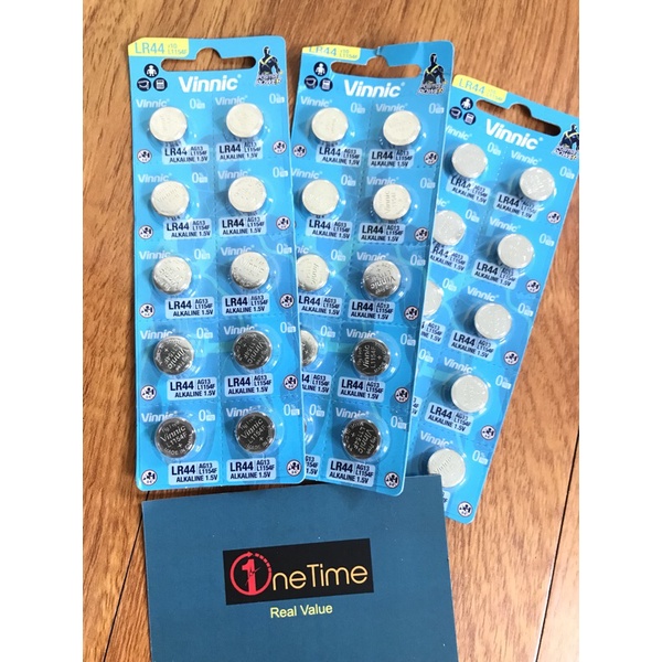 Vỉ 10 viên pin VINNIC LR44 L1154F AG13 1.55V chính hãng pin máy trợ thính