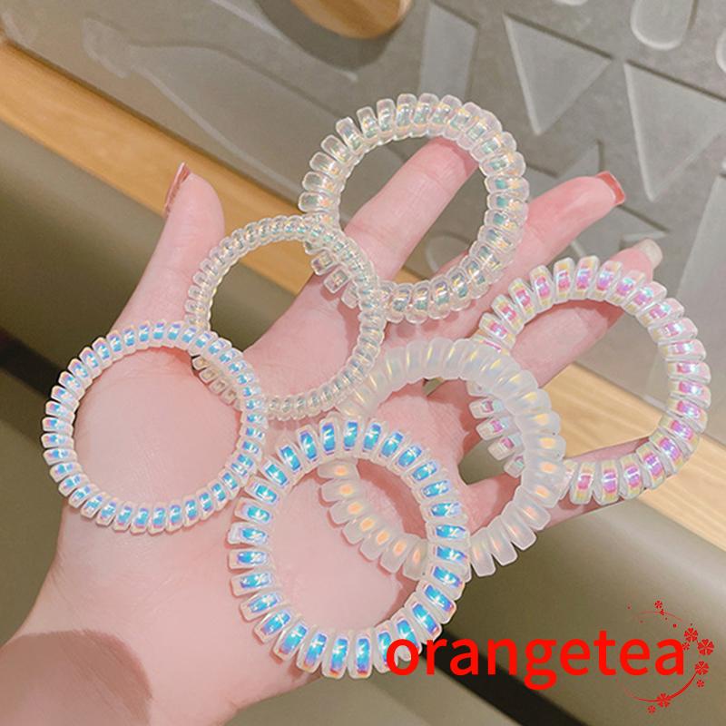 Dây buộc tóc hình dây điện thoại bàn bằng nhựa cho nữ