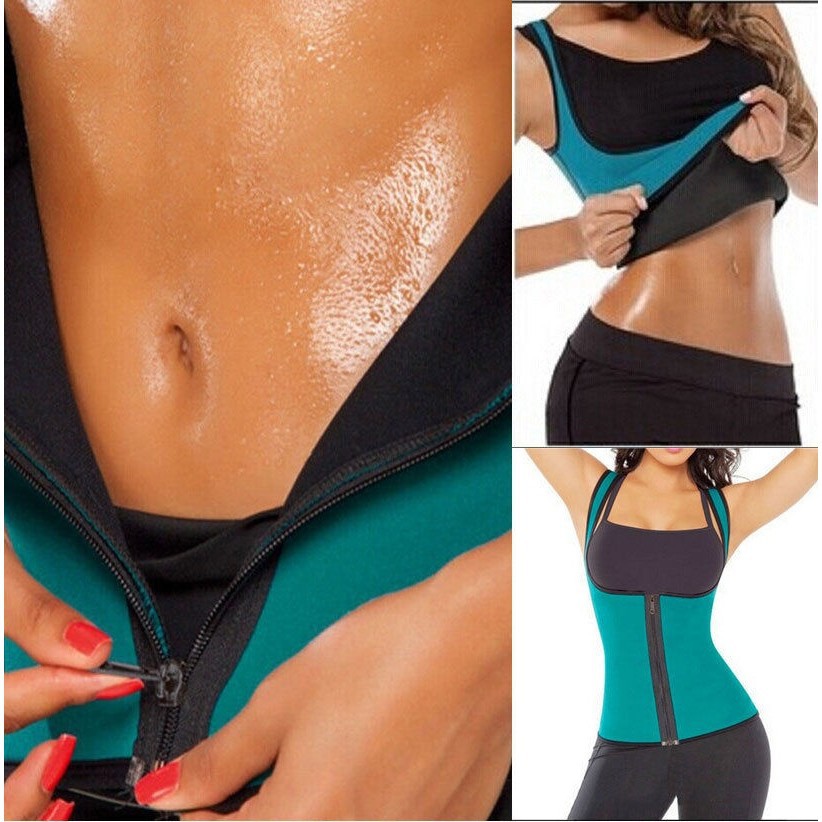 HGL♪Zipper Women Sweat Enhancing Waist Training Corset Waist Trainer Sauna Suit Hot Shaper Sport Vest | BigBuy360 - bigbuy360.vn