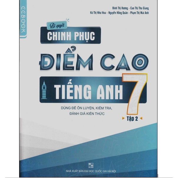 Sách - Bí Quyết Chinh Phục Điểm Cao Tiếng Anh 7 Tập 2