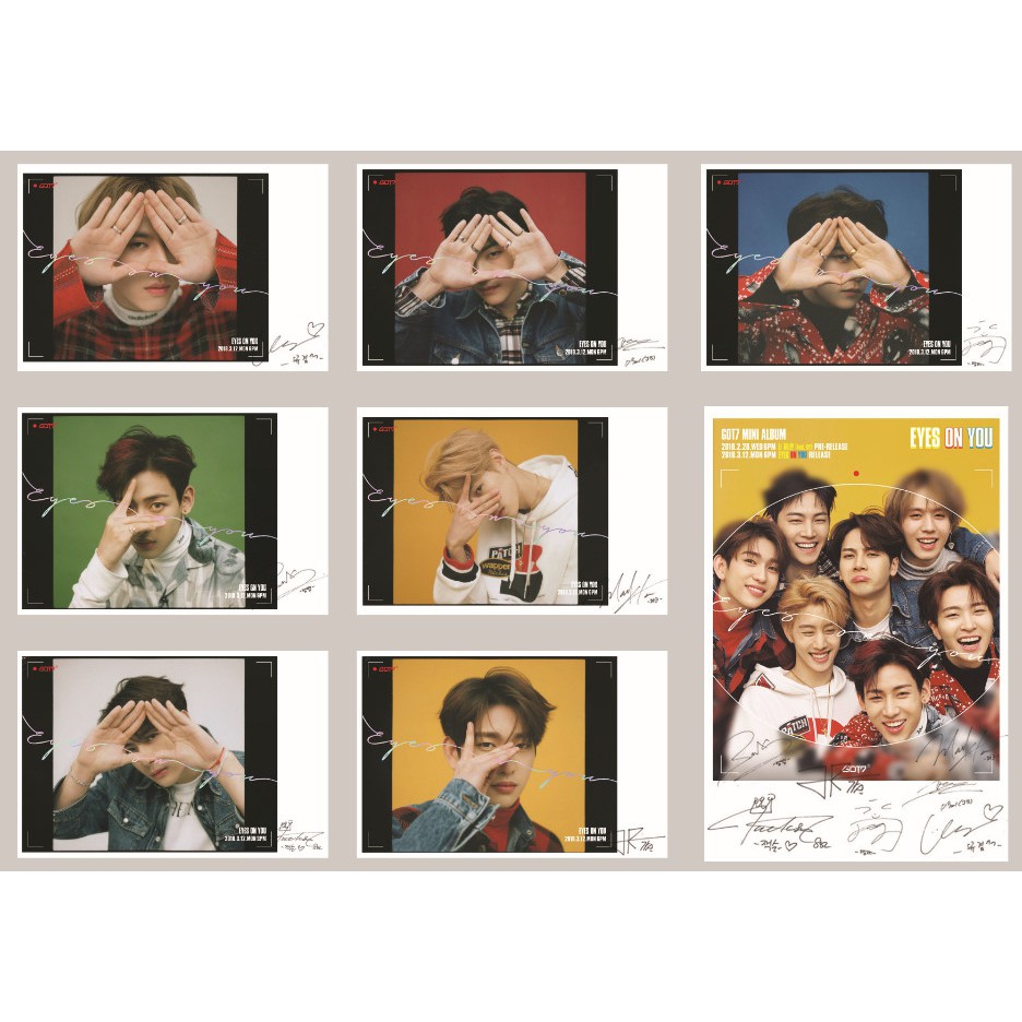 Lomo Card GOT7 Eyes On You Full version Có chữ ký