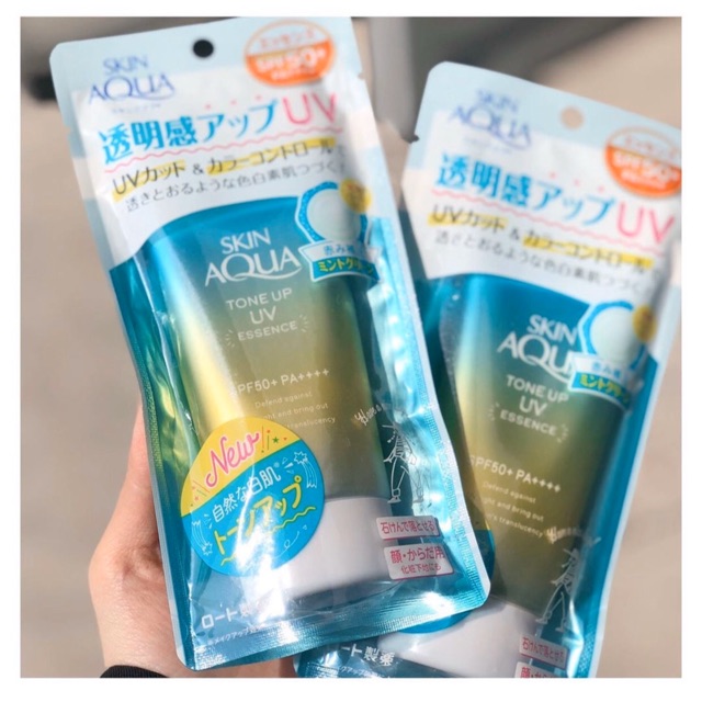 Kem chống nắng Skin Aqua Mint phiên bản dành cho da mụn, nhay cảm