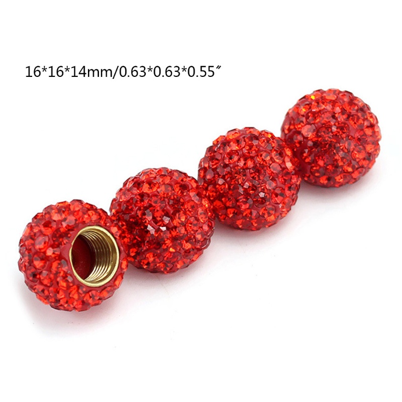 Set 4 Nắp Van Bánh Xe Đính Đá Sang Trọng Ốp