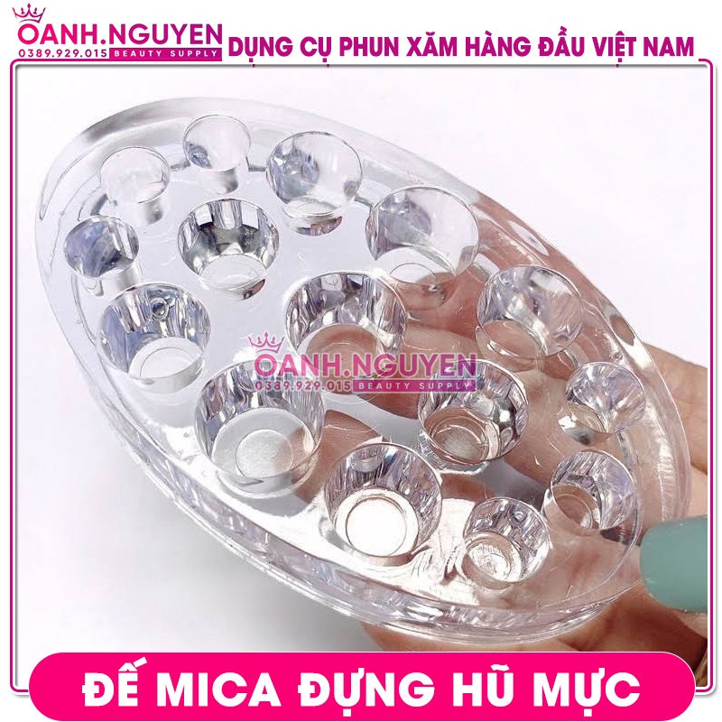 Đế Mica Đựng Chum  Mực Xăm Hình Oval