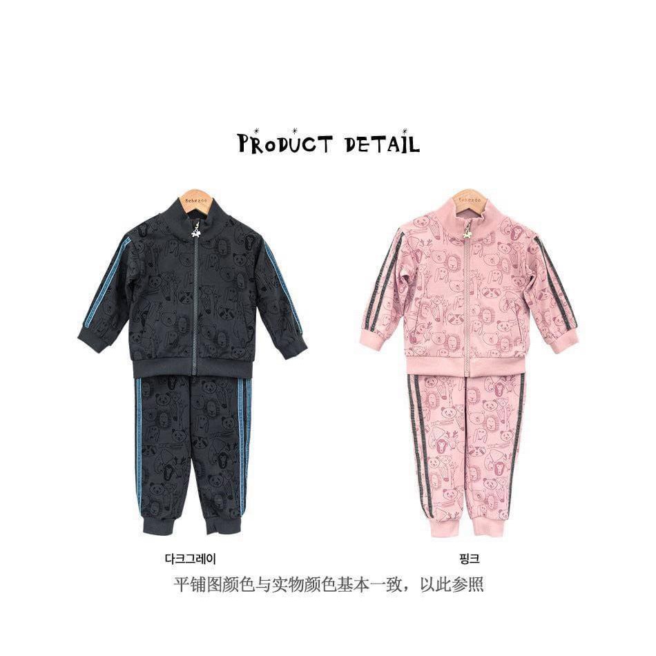 Bộ nỉ Bebezoo kéo khóa.