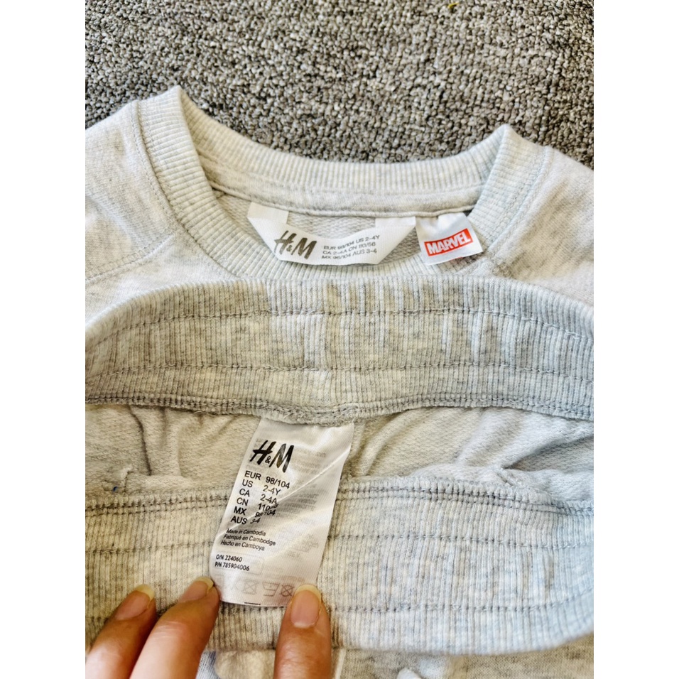 Bộ nỉ thu đông da cá mỏng, mềm Marvel, Mario cho bé trai