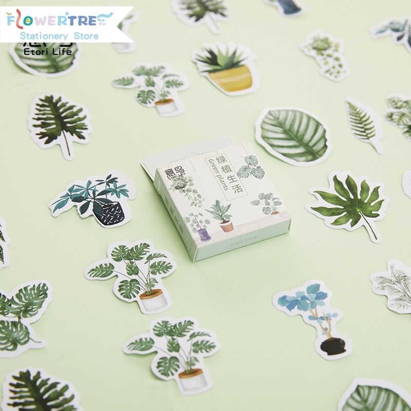 Flowertree 46 Miếng Dán Trang Trí Sổ Tay