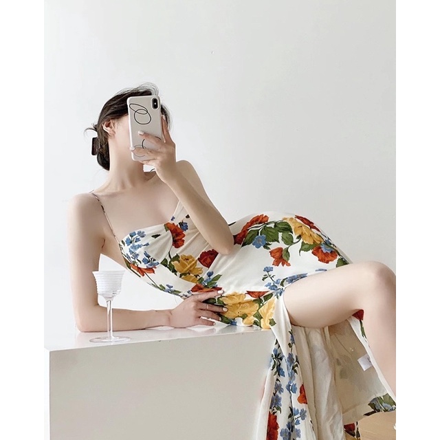Order 15 ngày- Đầm dây hoa xẻ tà