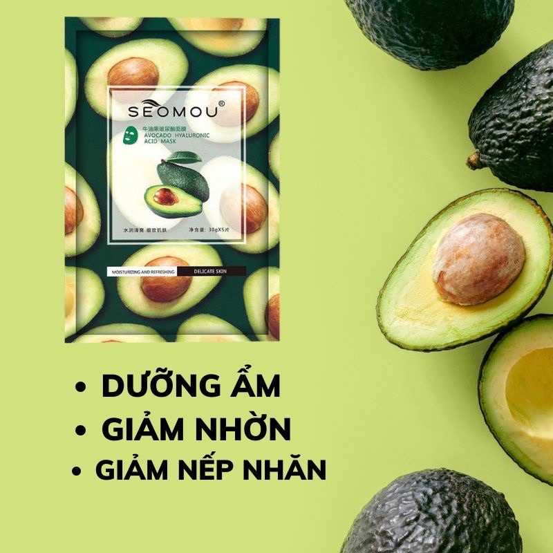 MẶT NẠ TRÁI CÂY DƯỠNG DA SEOMOU 6 Vị