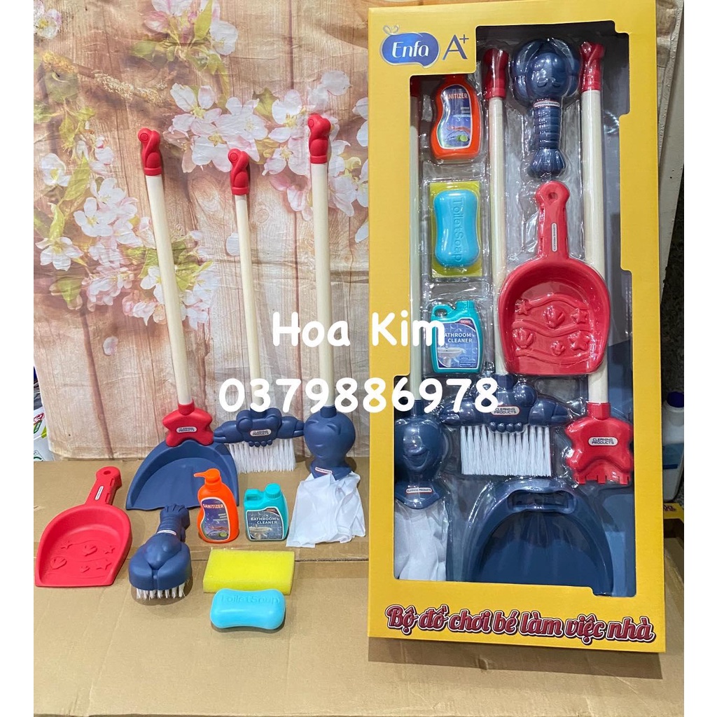 Đồ chơi bé làm việc nhà, quét dọn hkm Enfa