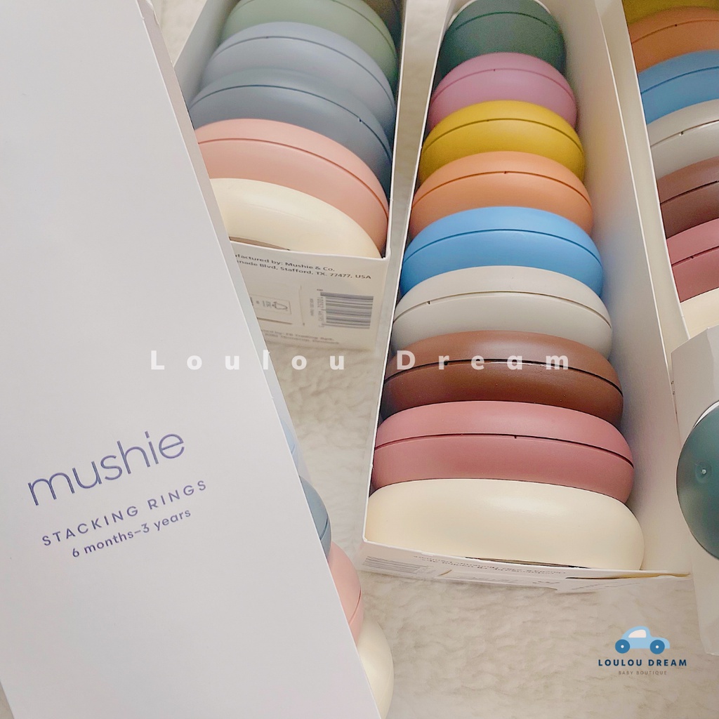 MUSHIE Stacking Rings, Nesting Stars/ Đồ chơi xếp vòng, ngôi sao Mushie MADE IN DENMARK