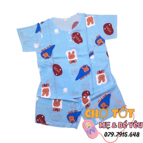 Bộ ton mặc mát cho bé trai tay ngắn vải ton, lanh cao cấp (bộ tone mát, bền đẹp hàng loại 1)