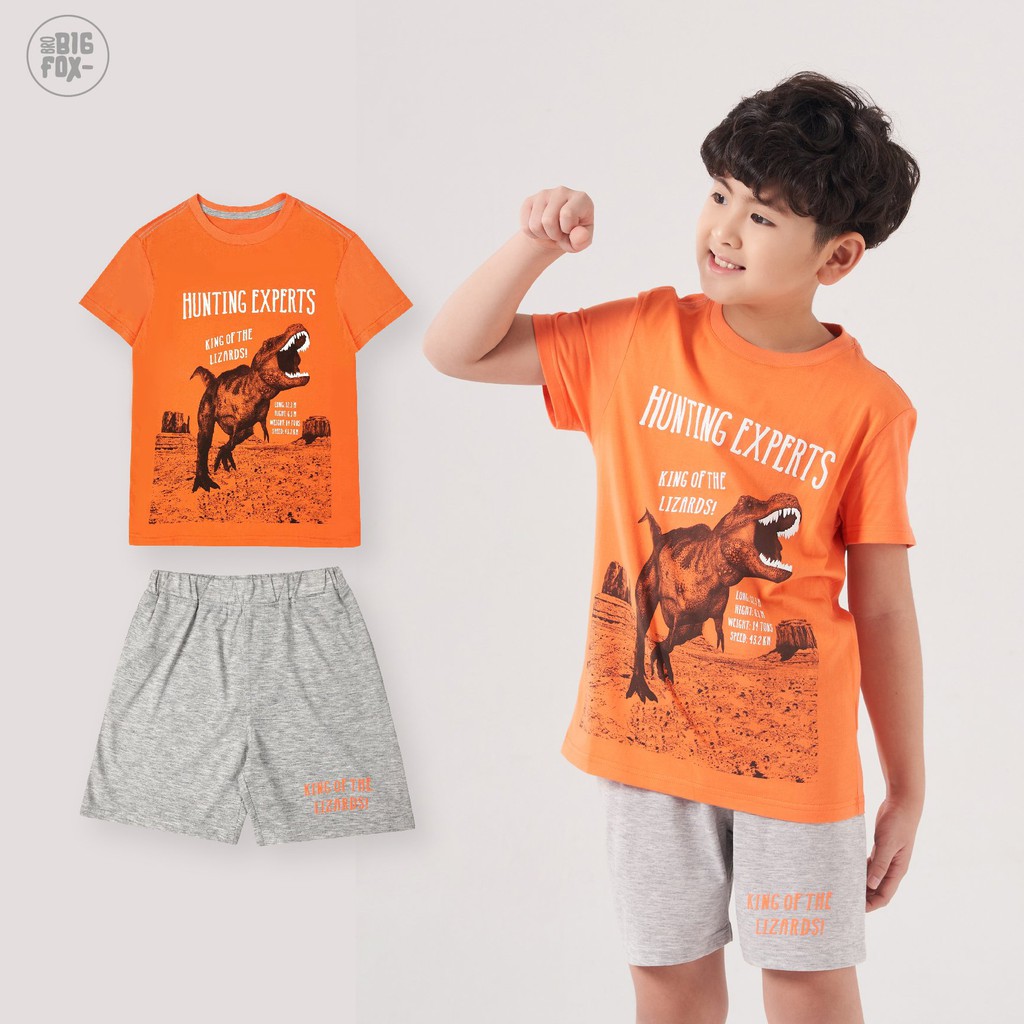 [MÃ BIGFBIF10 GIẢM 10K] Quần Áo Bé Trai Size Đại Bigfox, Bộ Cộc Tay Trẻ Em Mùa Hè Chất Cotton In Nhiều Hình Mã Xuất 002