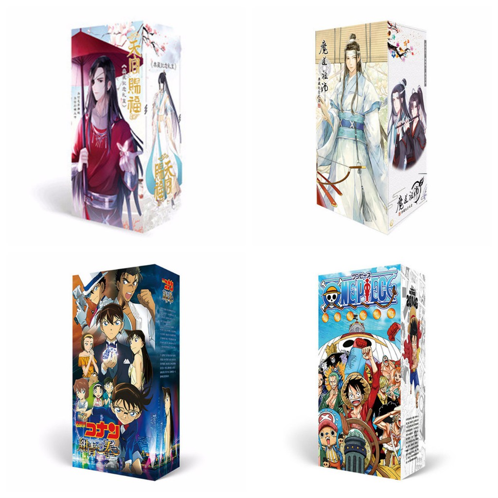 (150) Hộp quà tặng anime chữ nhật đứng thiên quan tứ phúc ma đạo conan one piece naruto fate stay night date a live