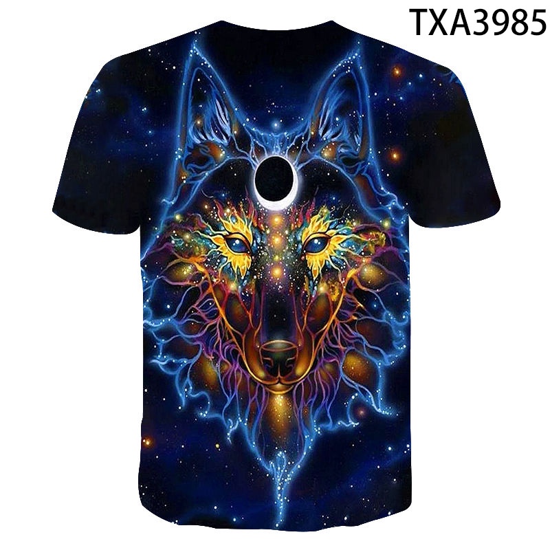Áo Thun Tay Ngắn In Hình Sói / Gấu Trúc 3D Thời Trang Mùa Hè 2022 XS-3XL Cho Nam Và Nữ