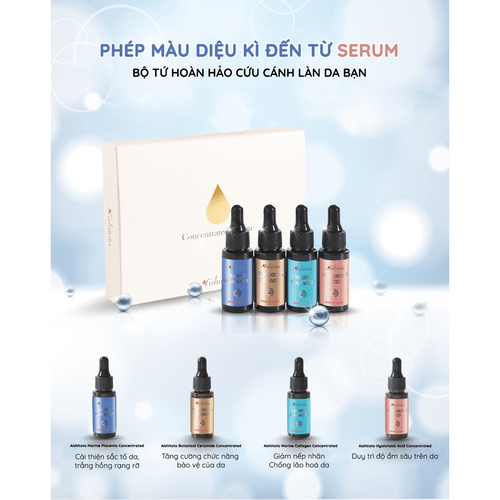 Serum Dưỡng Trắng Aishitoto Marine Placenta Concentrated 20ml
