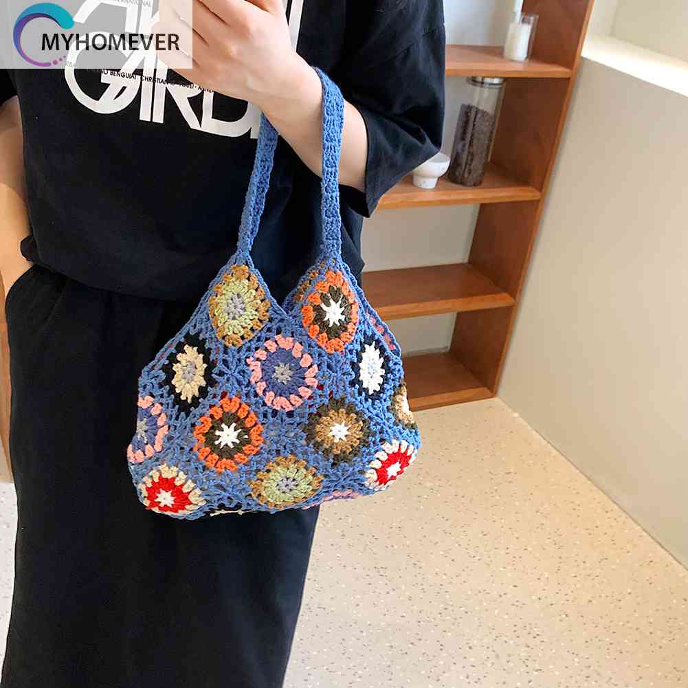 Túi Xách Đan Móc Phong Cách Bohomian Cho Nữ