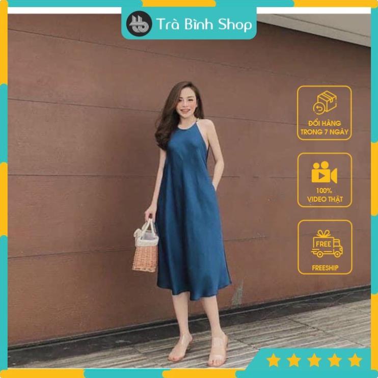 đầm suông , váy suông, cami yếm lụa, Chất lụa cực xịn xò  TT 03