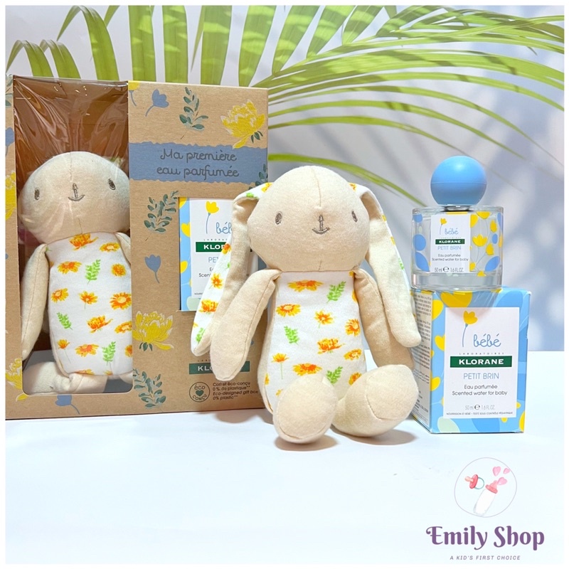 Set nước hoa Pháp cho bé KLORANE bébé tặng kèm thỏ bông