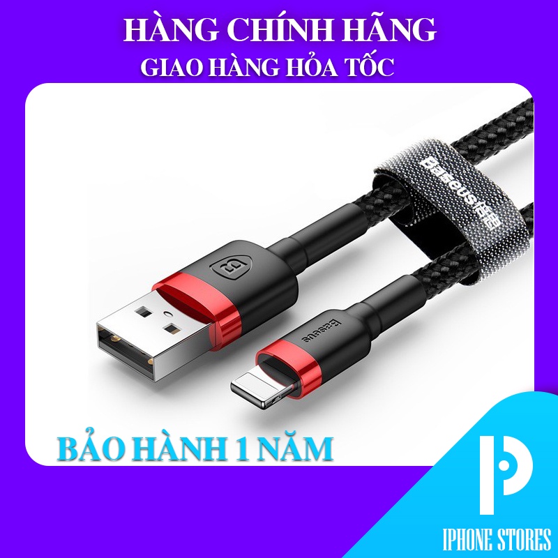 Dây sạc ip baseus cafule 1m - cáp sạc bọ dù lightning chuẩn apple